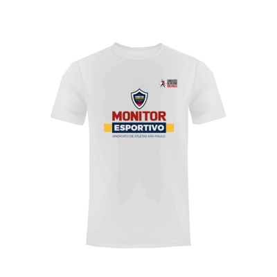 Camiseta Monitor Esportivo branca (venda apenas online)